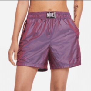 Nike NWT Holographic iridescent Women's Loose Woven Shorts M